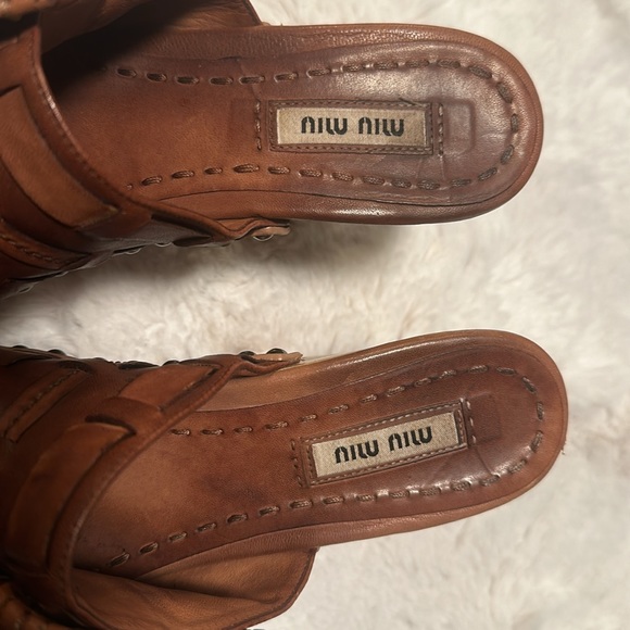 Miu miu shoes size 37 brown used - Picture 3 of 5